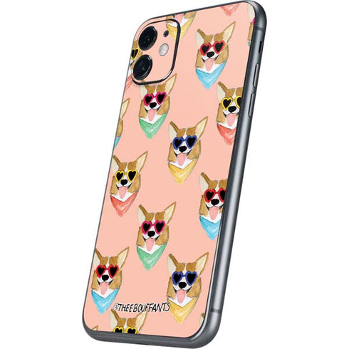 Bouffants and Broken Hearts Corgi Love iPhone 11 Skin